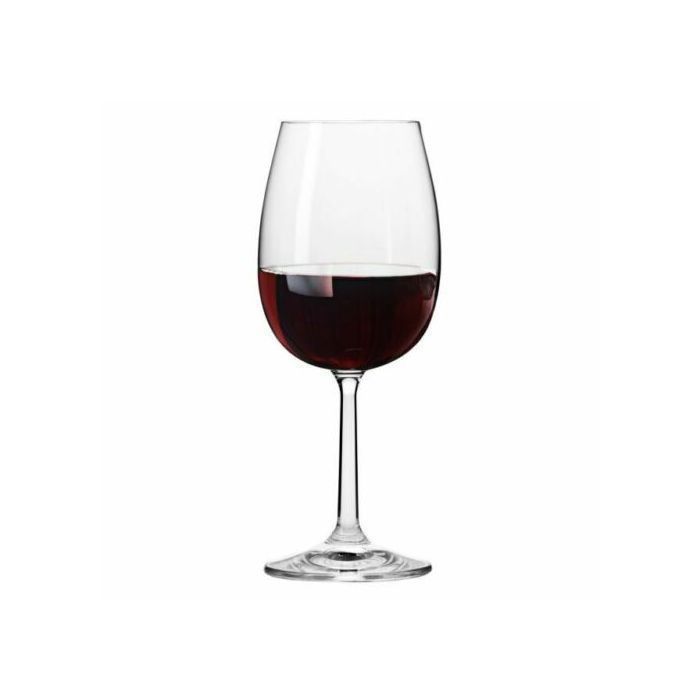Krosno Petite Verre à Vin Rouge en Cristal - Lot de 6 Verres - 390 ml - Collection Pure - Lavable au Lave-Vaisselle