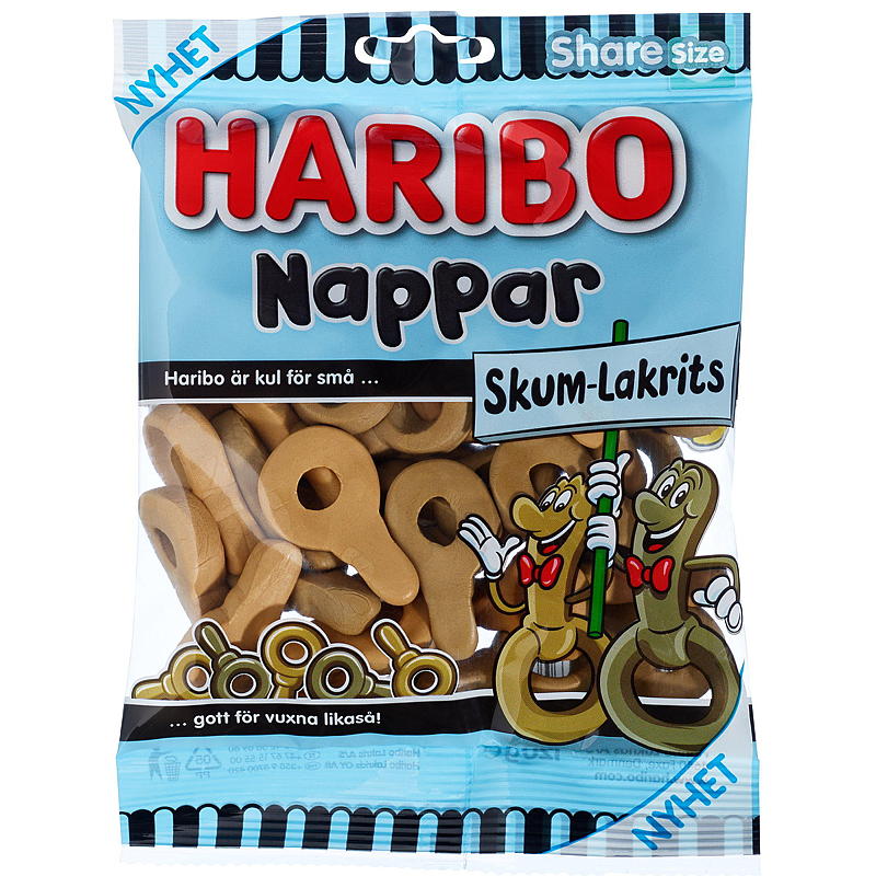 Haribo Nappar 120 espuma regaliz Haribo