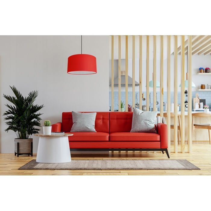 Pantalla roja para lámpara de pie colgante de 40 cm