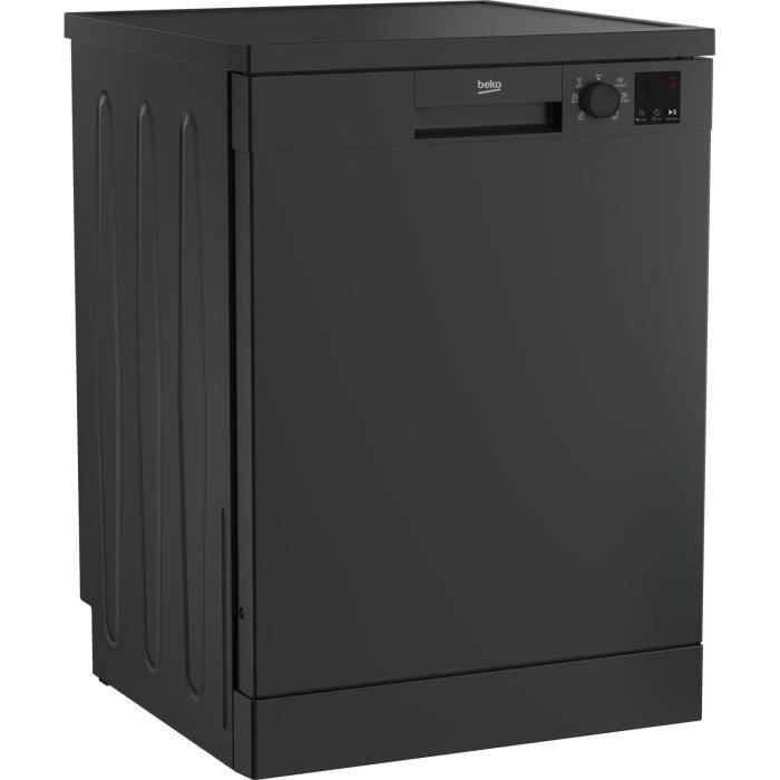 BEKO b100 DVN06431A Vrijstaande vaatwasser - 14 couverts - 60 cm breed - 47 dB - Automatische deuropening - Antraciet