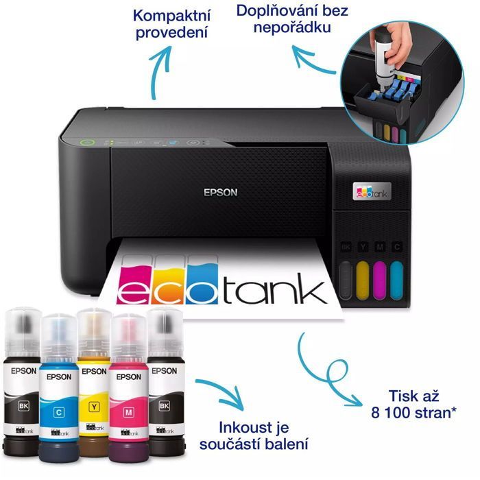 Stampante multifunzione - Epson - EcoTank L3270 - Inkjet - A4 - WiFi