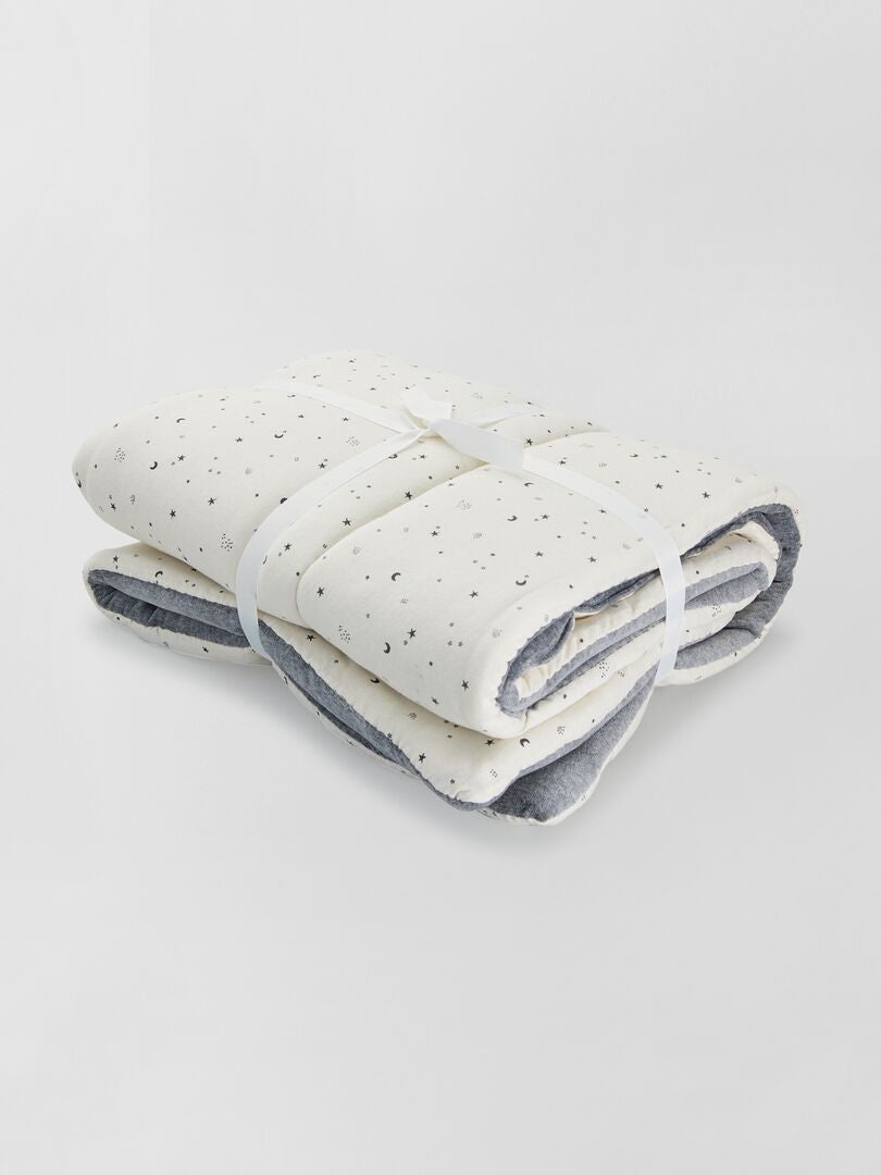 Bedrukt babykleedje - WIT
