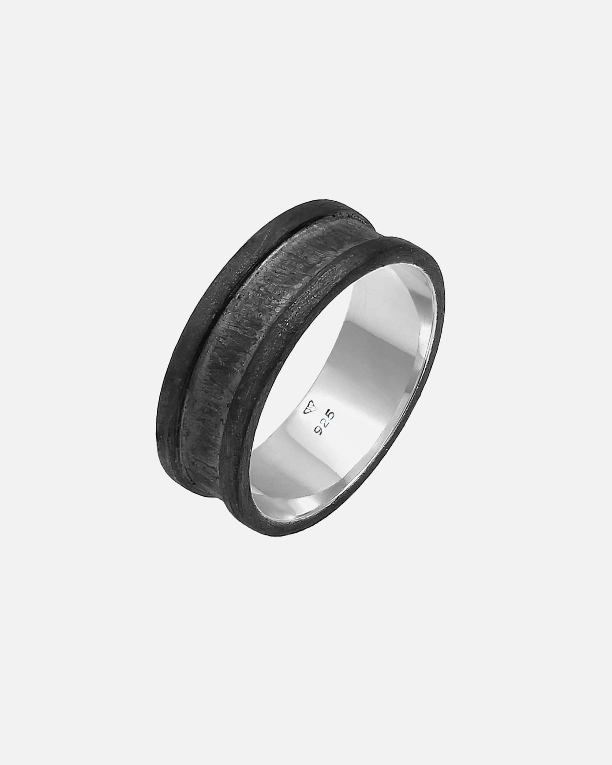 KUZZOI Hommes Bandee Large Oxydée Casual en argent sterling 925