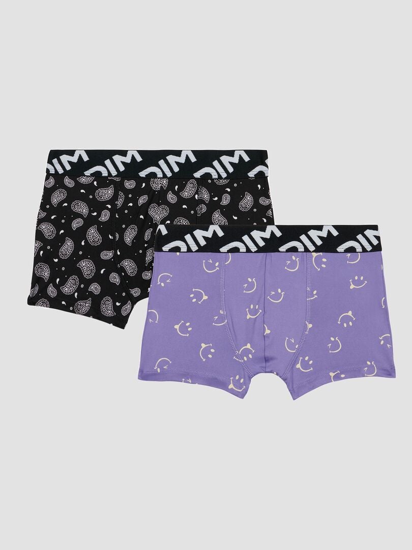 Conjunto de 2 cuecas boxer estampadas - ROXO