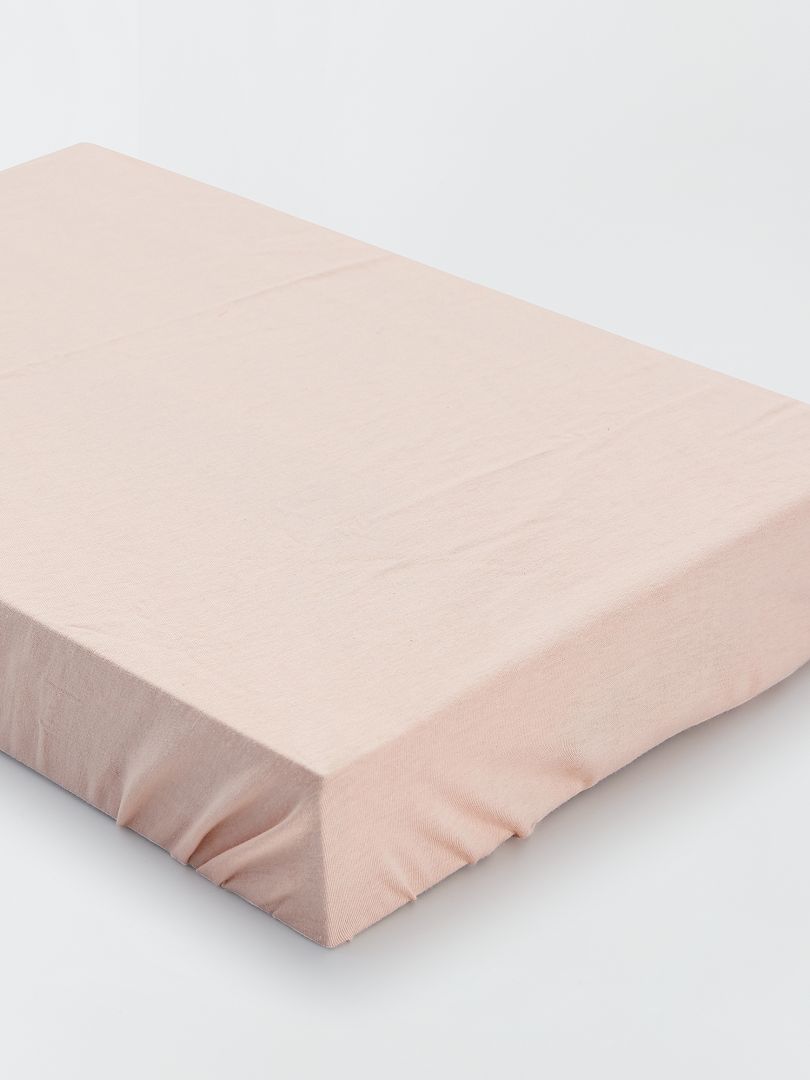 Juego de 2 sábanas bajeras de algodón - ROSA