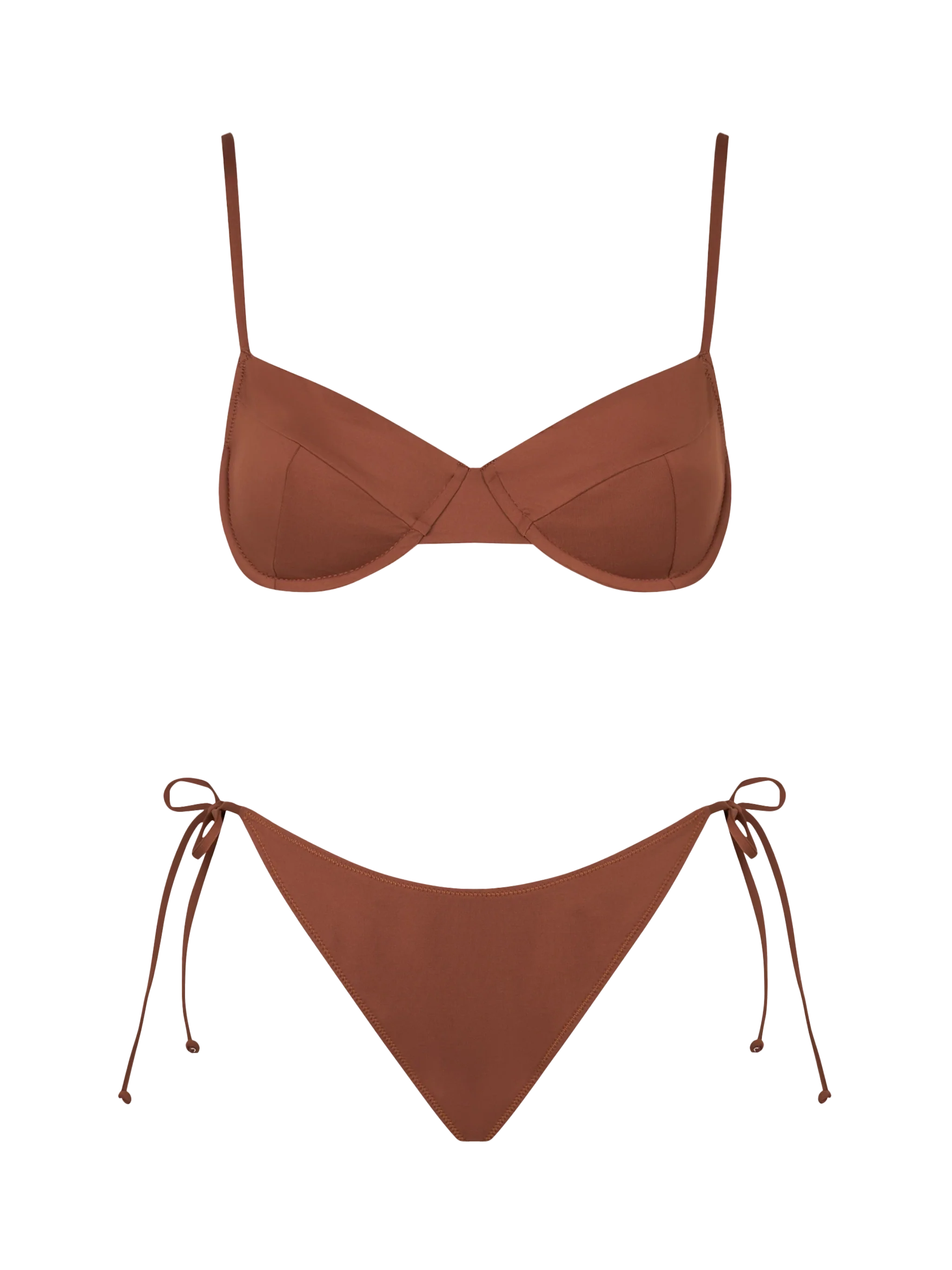 Bruine bralette bikini met beugel voor dames