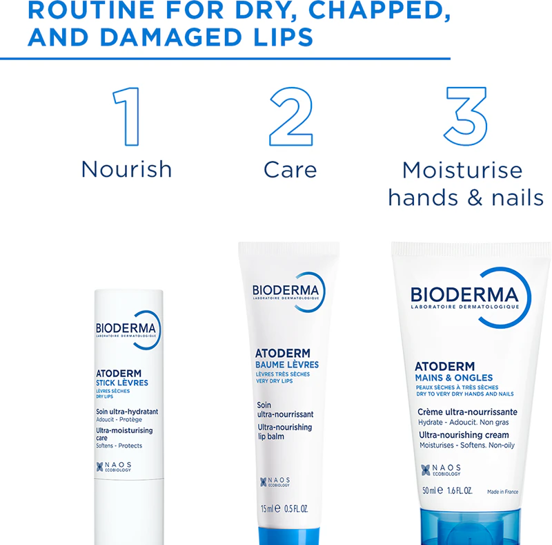 Bioderma Atoderm Bálsamo Labial regenerador para lábios secos