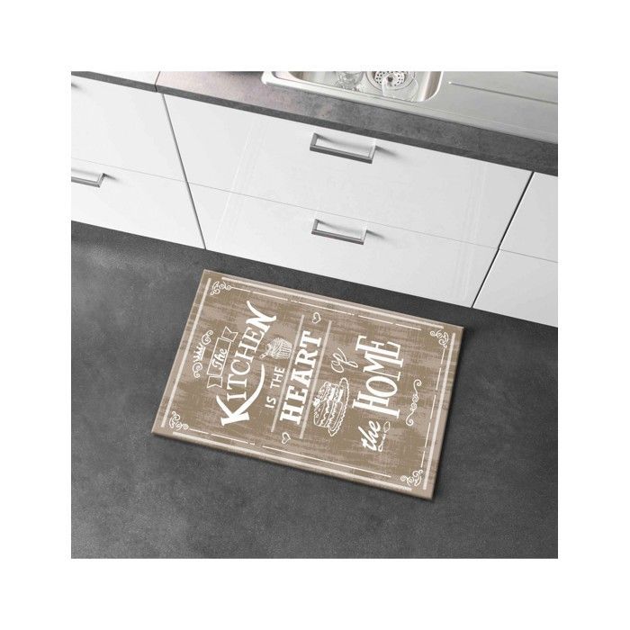 Tapis de cuisine - Mani Textile - KITCHEN - Beige - 50x120 cm - Antidérapant - Lavable en machine