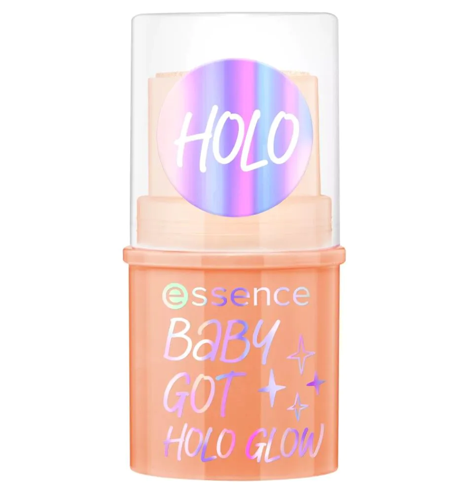 Essence Baby Got Holo Glow Rozświetlacz w sztyfcie, 10 Apricotly