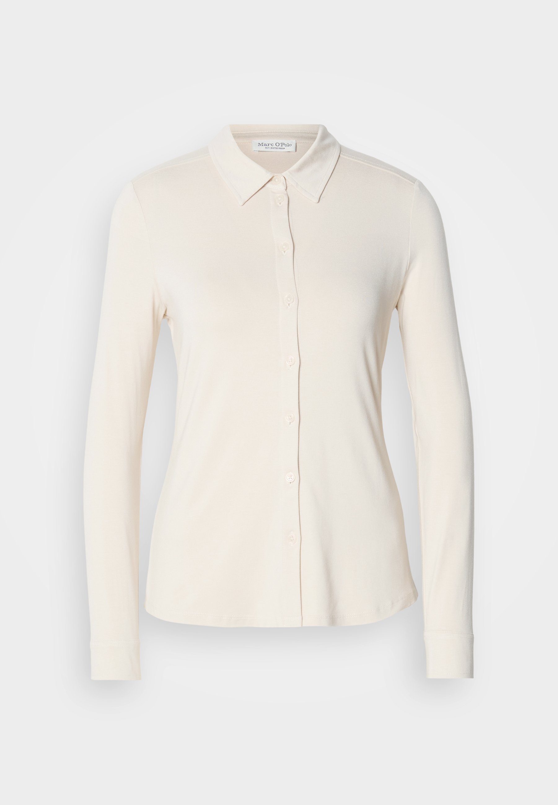 Marc O'Polo BLOUSE LONG SLEEVE COLLAR BUTTON PLACKET - Halenka na knoflíky - natural stone