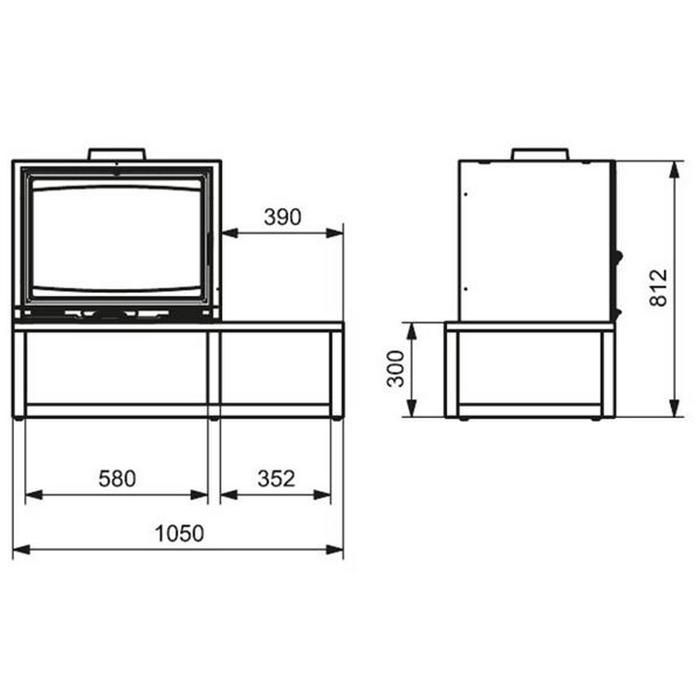 Houtkachel - GODIN - Tobias - 7 kW - 76,53% rendement - Houtblokken van 50 cm