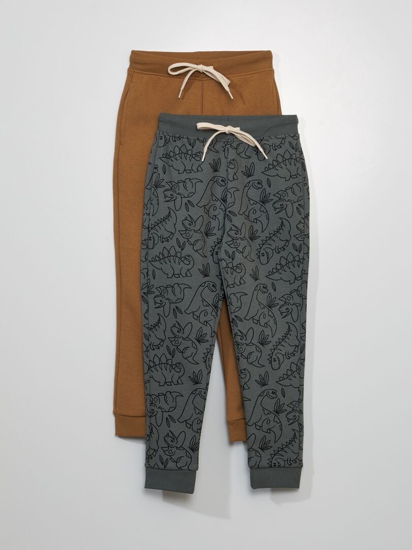 Set van 2 joggingbroeken met sweatshirt-look - BRUIN