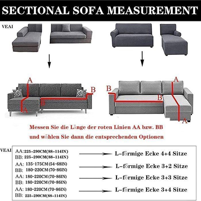 Funda para sofá, funda elástica para sofá esquinero, funda elástica para sofás de 1/2/3/4 plazas (1 plaza: 90-140 cm, gris)