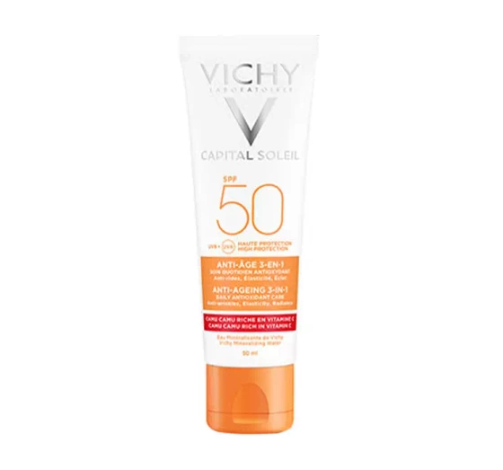 Vichy Capital Soleil przeciwstarzeniowy krem do twarzy 3w1 SPF50 50 ml