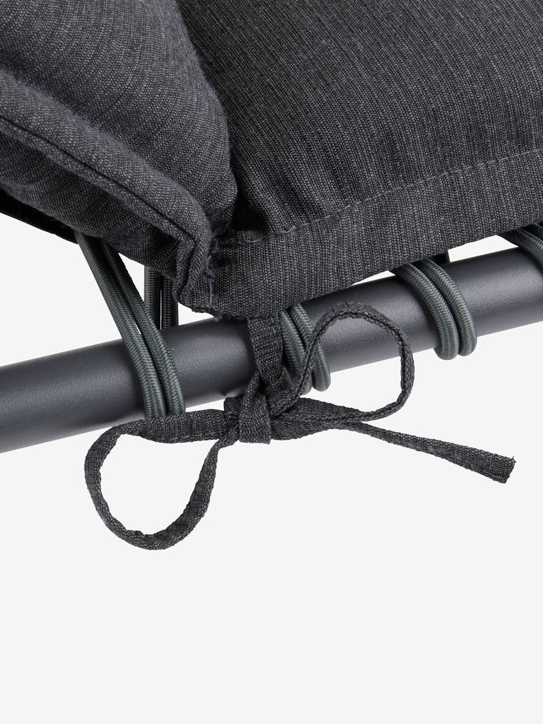 Záhradné ležadlo HOPBALLE s vankúšom HOPBALLE, tmavosivá