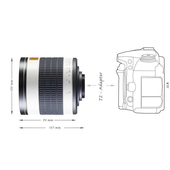 Walimex Pro 500mm f-6.3 DX Nikon F Teleobjektiv für Nikon D300, D3000, D3100, D3200, D3s, D3X, D4, D5000, D5100, D600, D700,…