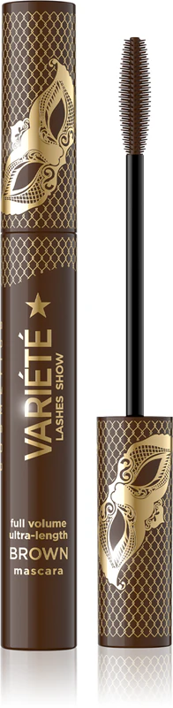 Máscara para cílios Variété Lashes Show da Eveline Cosmetics, que realça os cílios e aumenta seu volume.