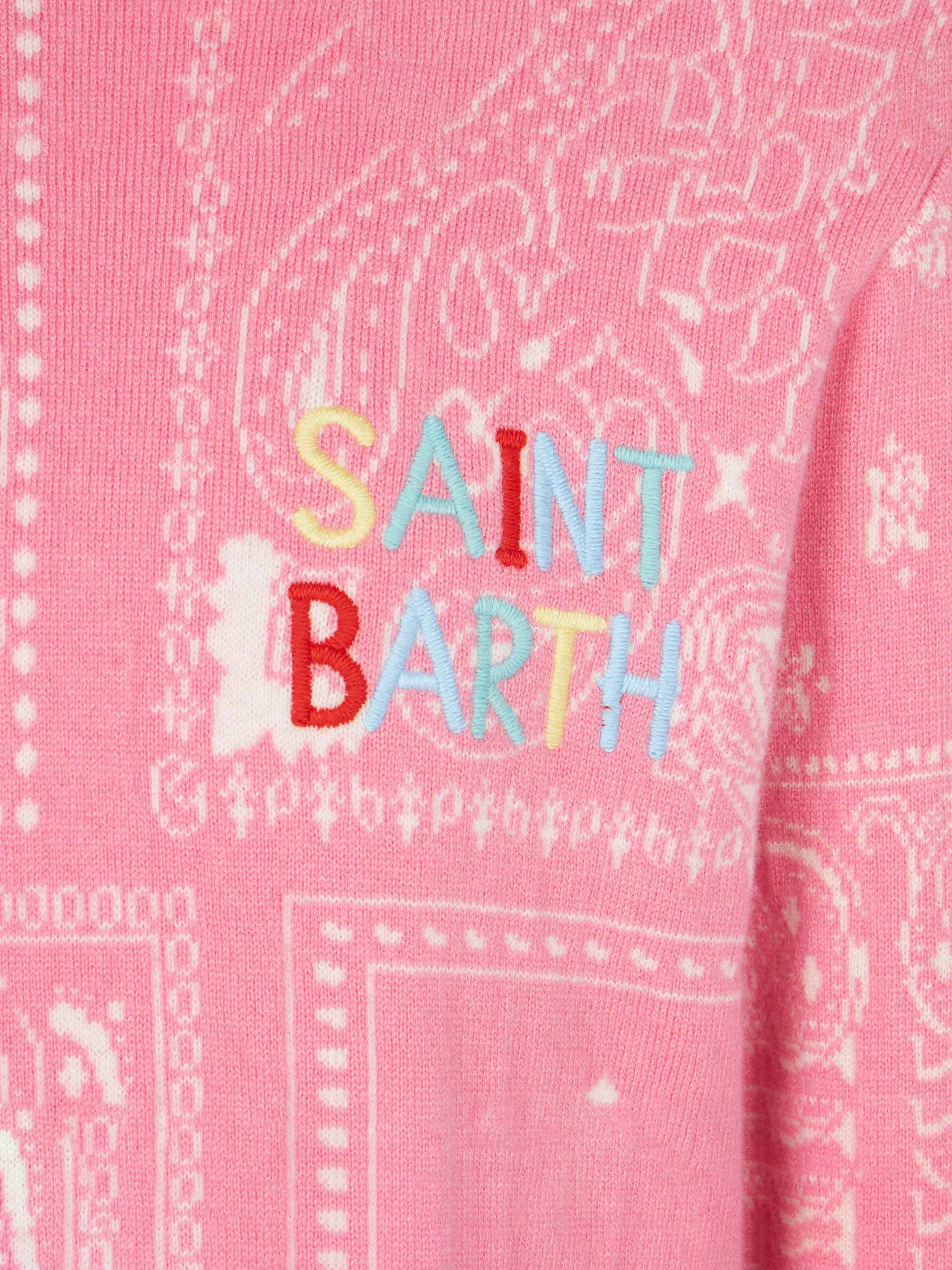 Meisjestrui met bandana-print en Saint Barth-borduurwerk