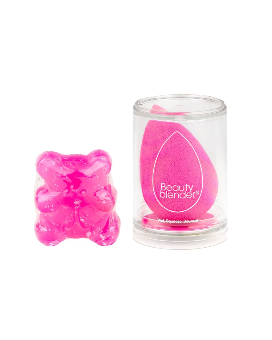 BEAUTYBLENDER Disco Beauty Duo makiažo kempinė ir meškiuko formos valiklis