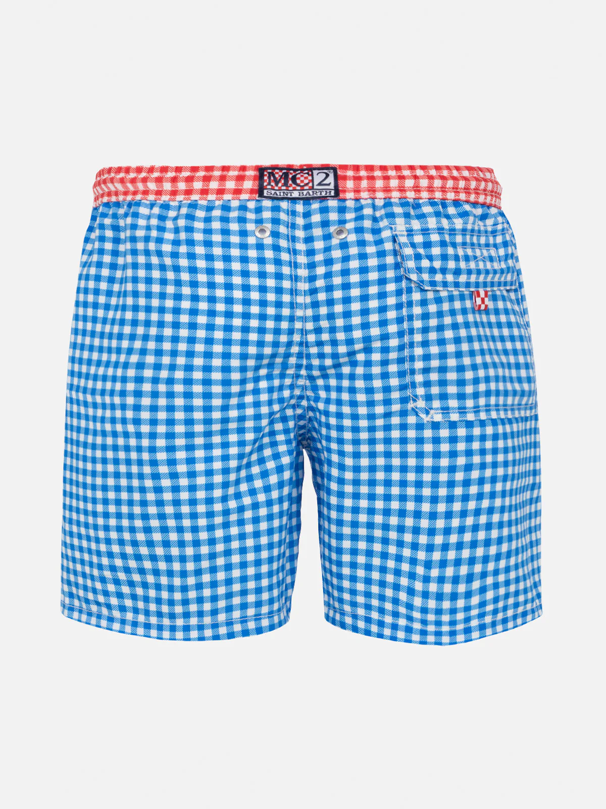 Jungenbadehose mit Vichy-Karo-Muster