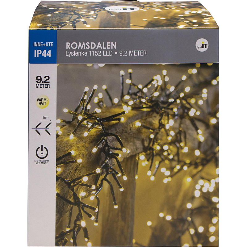 Hjem Lyslenker 1152 LED Varmhvit, Romsdalen