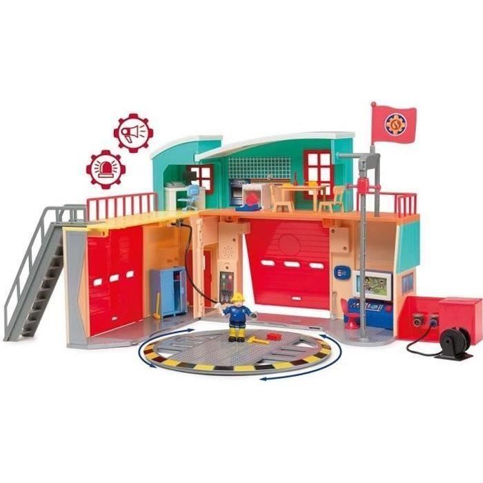 Smoby Fireman Sam Pontypandy Fire Station with 1 figure - Toy for children aged 3 and up