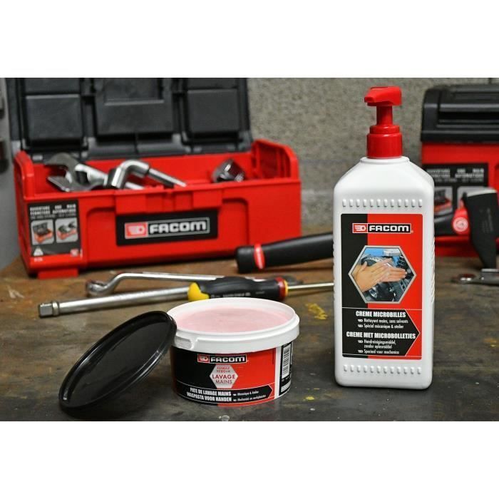 FACOM 1L Microbead Soap for Tough Dirt - Grease, Inks and Other Stubborn Dirt - Dosing Pump