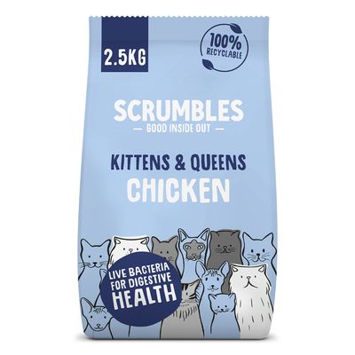 Scrumbles Kittens & Queens Kyckling Torrfoder för Katter