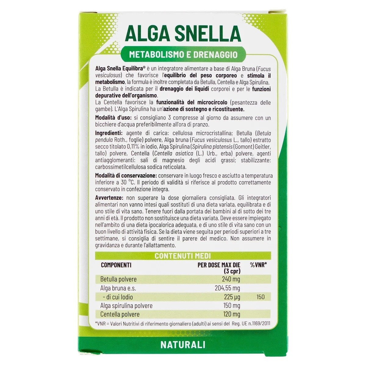 EQUILIBRA Equilibra Alga Snella 75 tabletten Drainage en metabolisme
