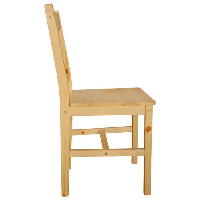 Conjunto de 6 cadeiras de jantar em madeira natural 271498