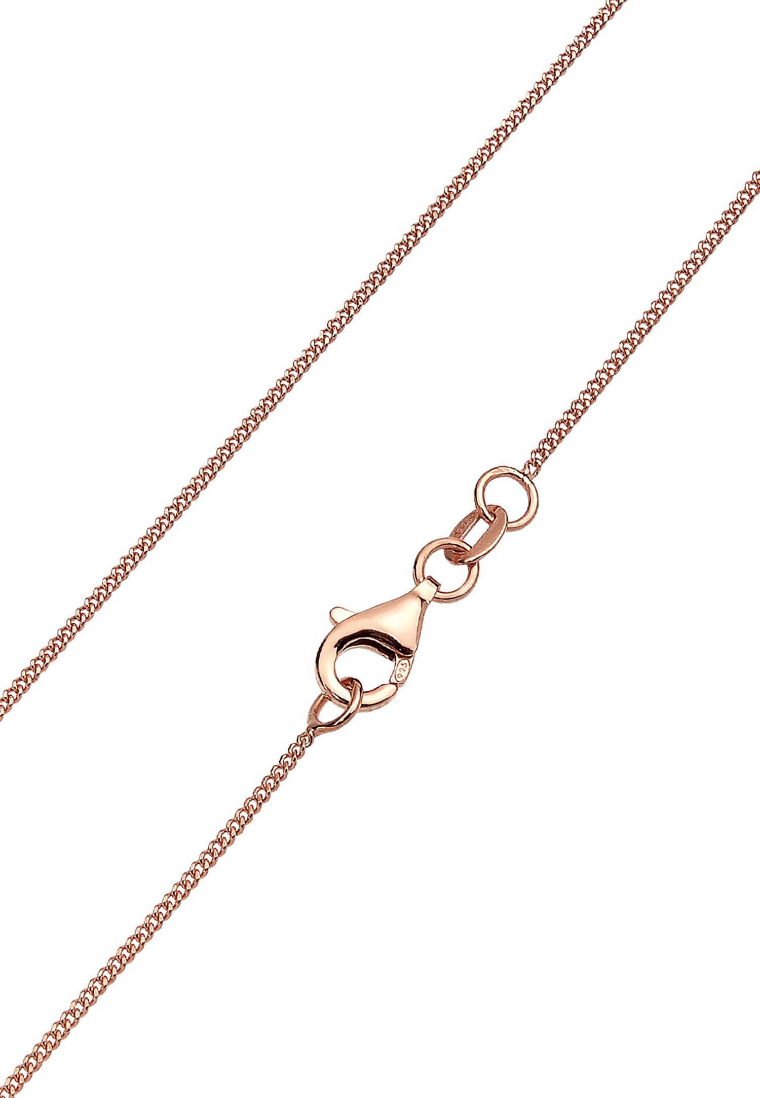 Elli Femmes Pendentif Ovale Solitaire avec Quartz Rose en Argent Sterling 925 Plaqué Or Rose