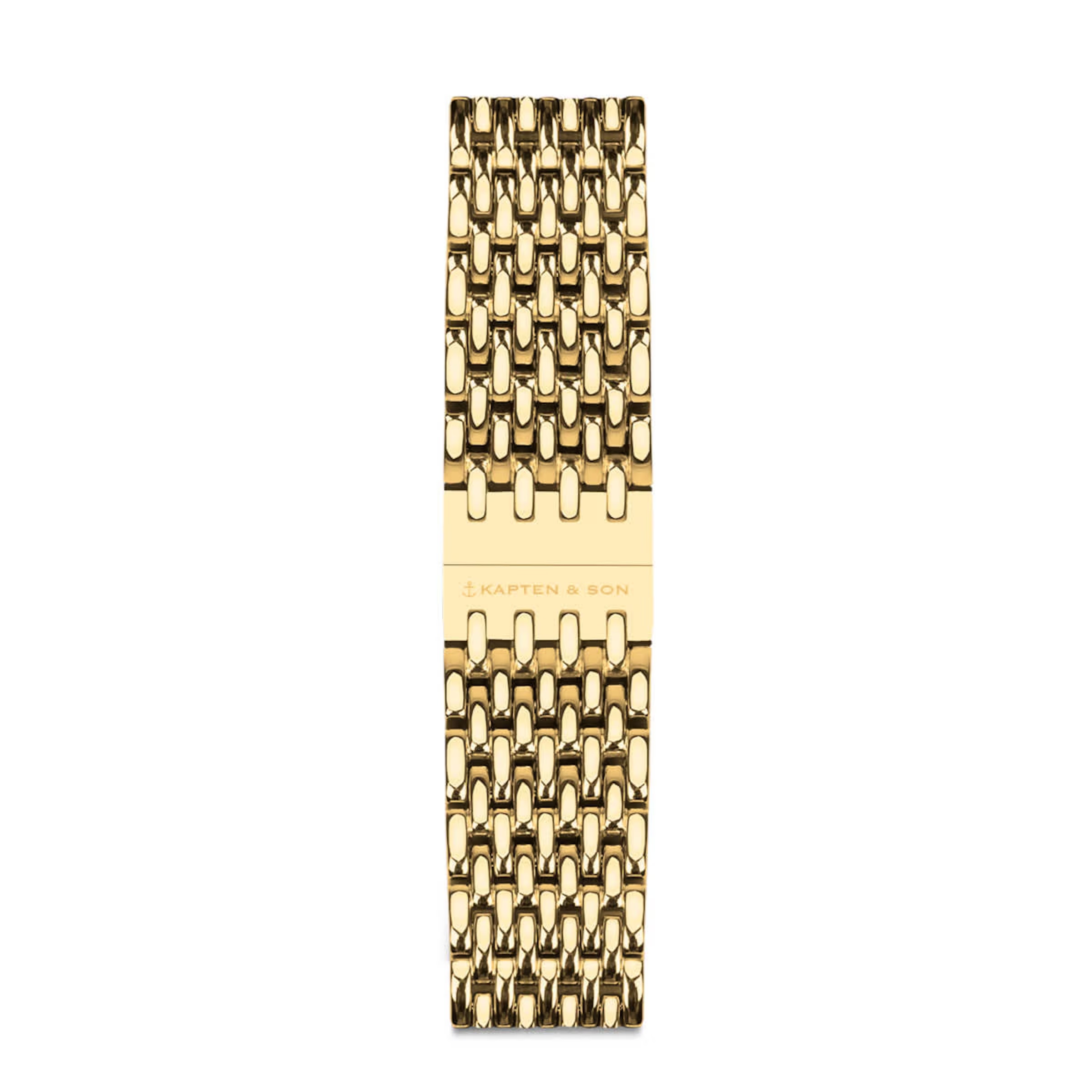 Bracelet en acier tissé doré