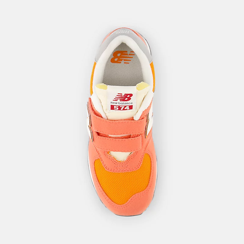Baby 574 Klittenband - Golfrood met wit
