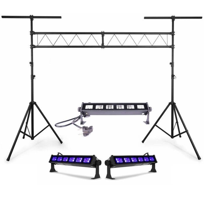 3M ROBUST STEEL DJ HOUSE + 3 UV/FLUORESCENT LED BARS PA SOUND LIGHT DJ MIX BAR CLUB PUB DISCO WEDDING PARTY