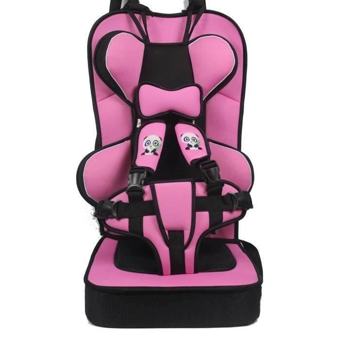 Vvikizy Siège dauto convertible Siège de voiture dappoint à dossier haut Siège de bébé convertible en auto embase Rouge Rose