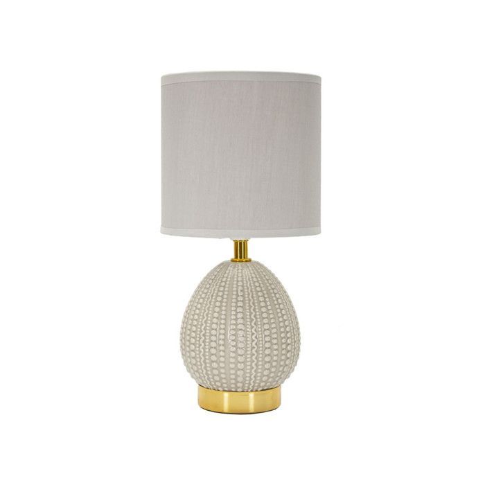 Lampada da tavolo Flavi in ceramica e metallo, 15 x 30,5 cm, grigia