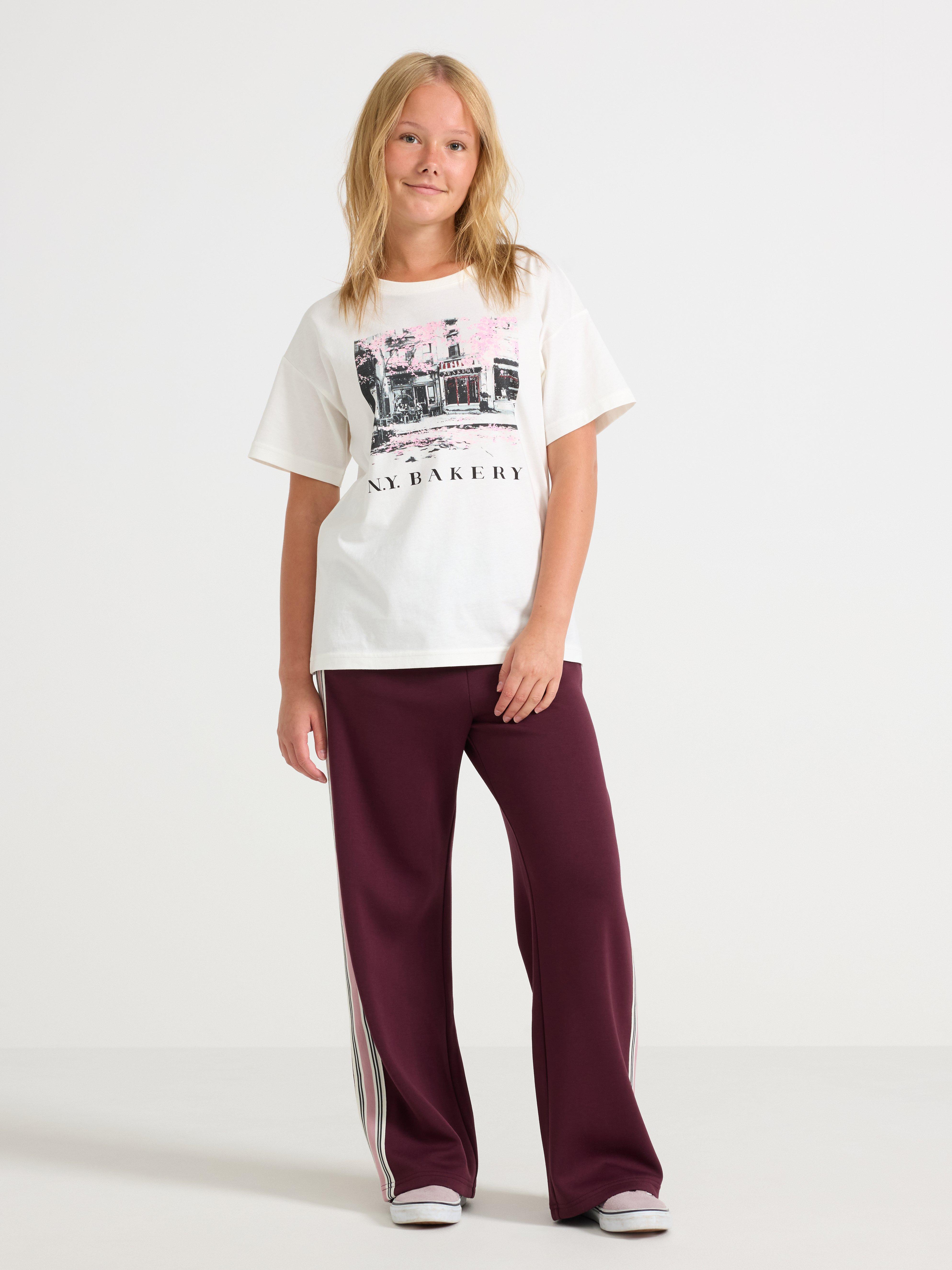Pantaloni tricotați liliac închis