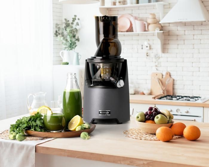 Kuvings | EVO820 Juicer | Slow Rotation | Quiet | Easy to Clean | Free Recipe Book - Anthracite