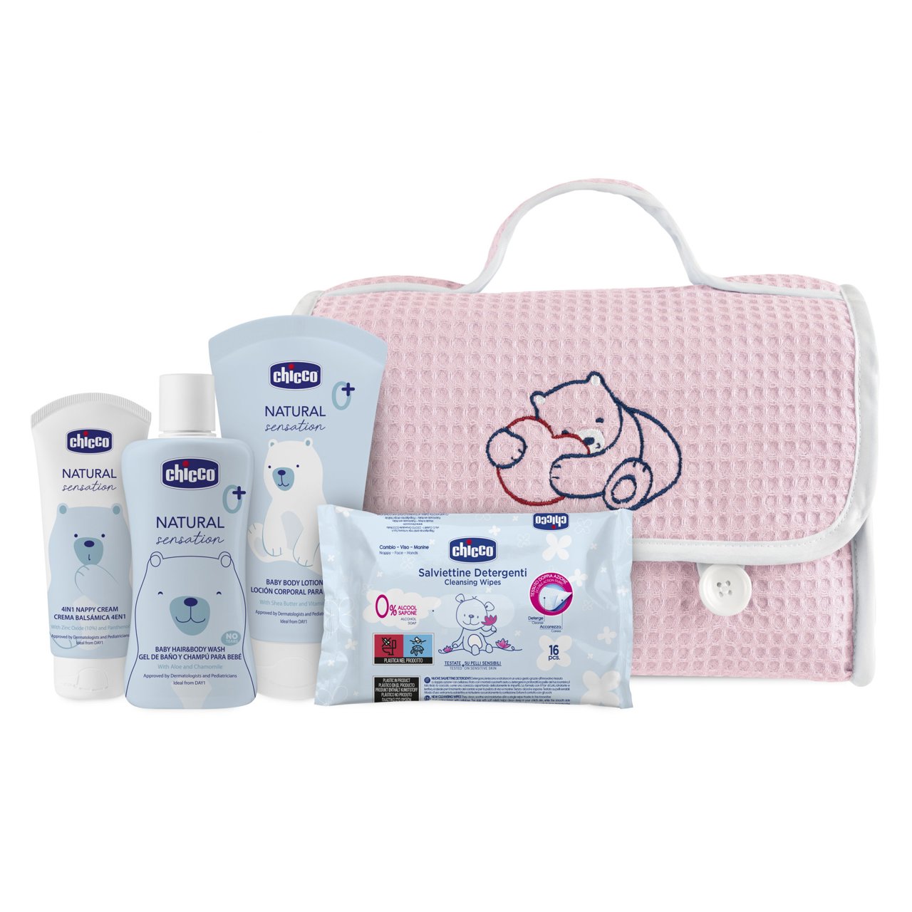 Kosmetiktasche aus Piqué
