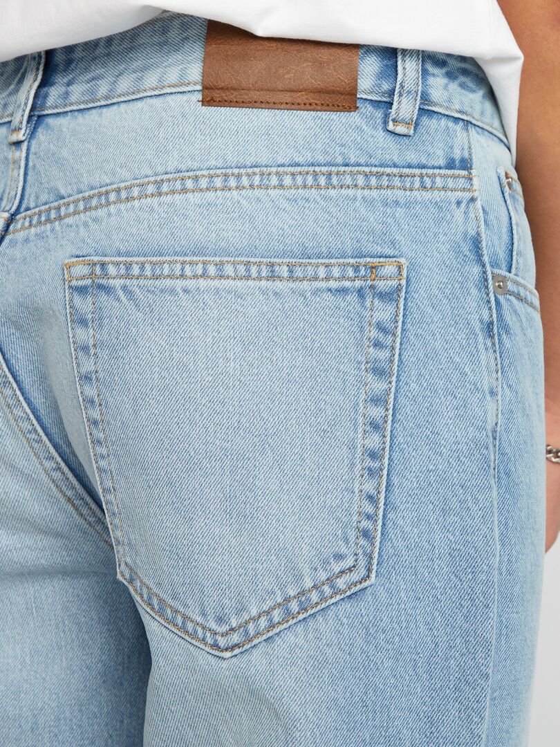Calça jeans reta - AZUL