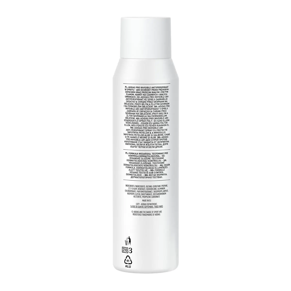 Adidas Pro Invisible Antyperspirant dla kobiet, 250 ml