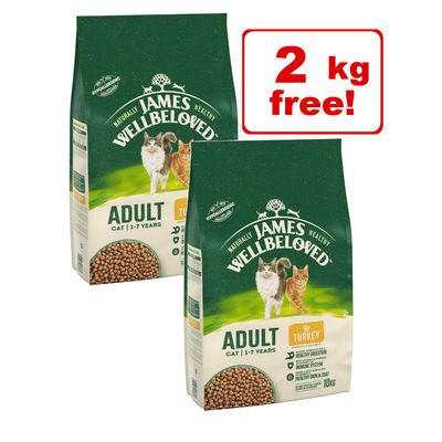 20 kg James Wellbeloved droog kattenvoer - 18 + 2 kg gratis!*