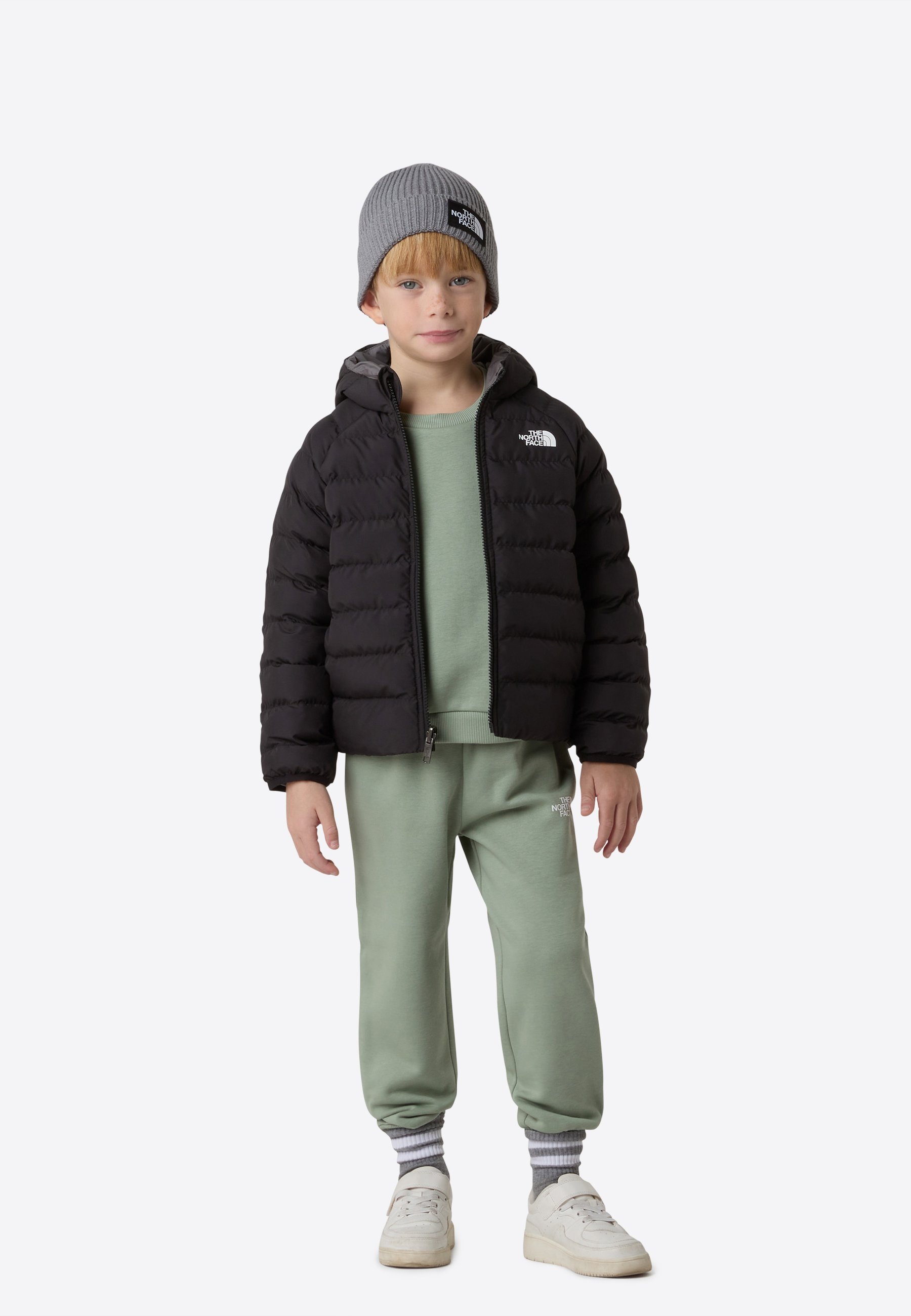 The North Face KID REVERSIBLE PERRITO HOODED JACKET - Zimná bunda - tnf black smoke pearl