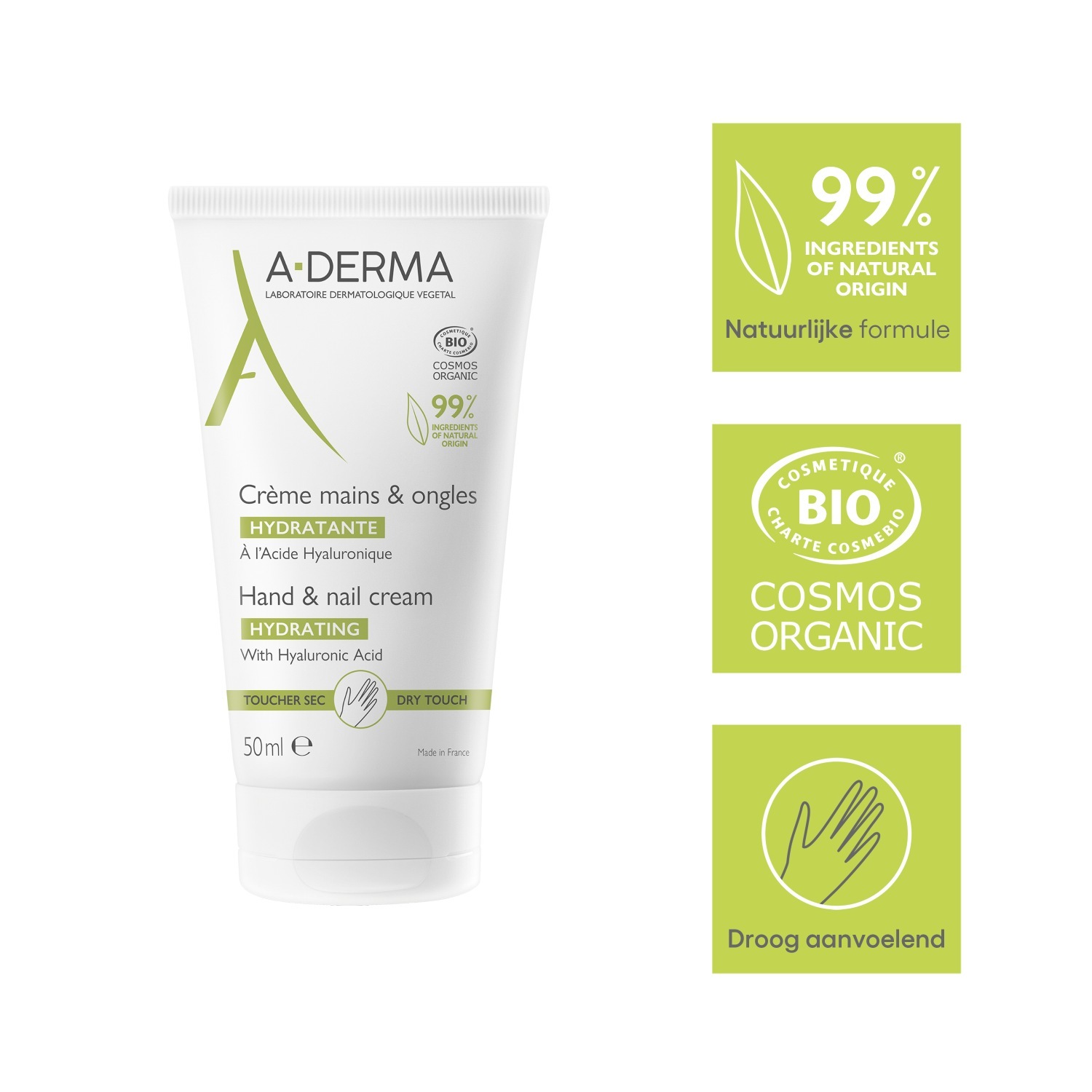 A-DERMA krém na ruky a nechty - 50 ml