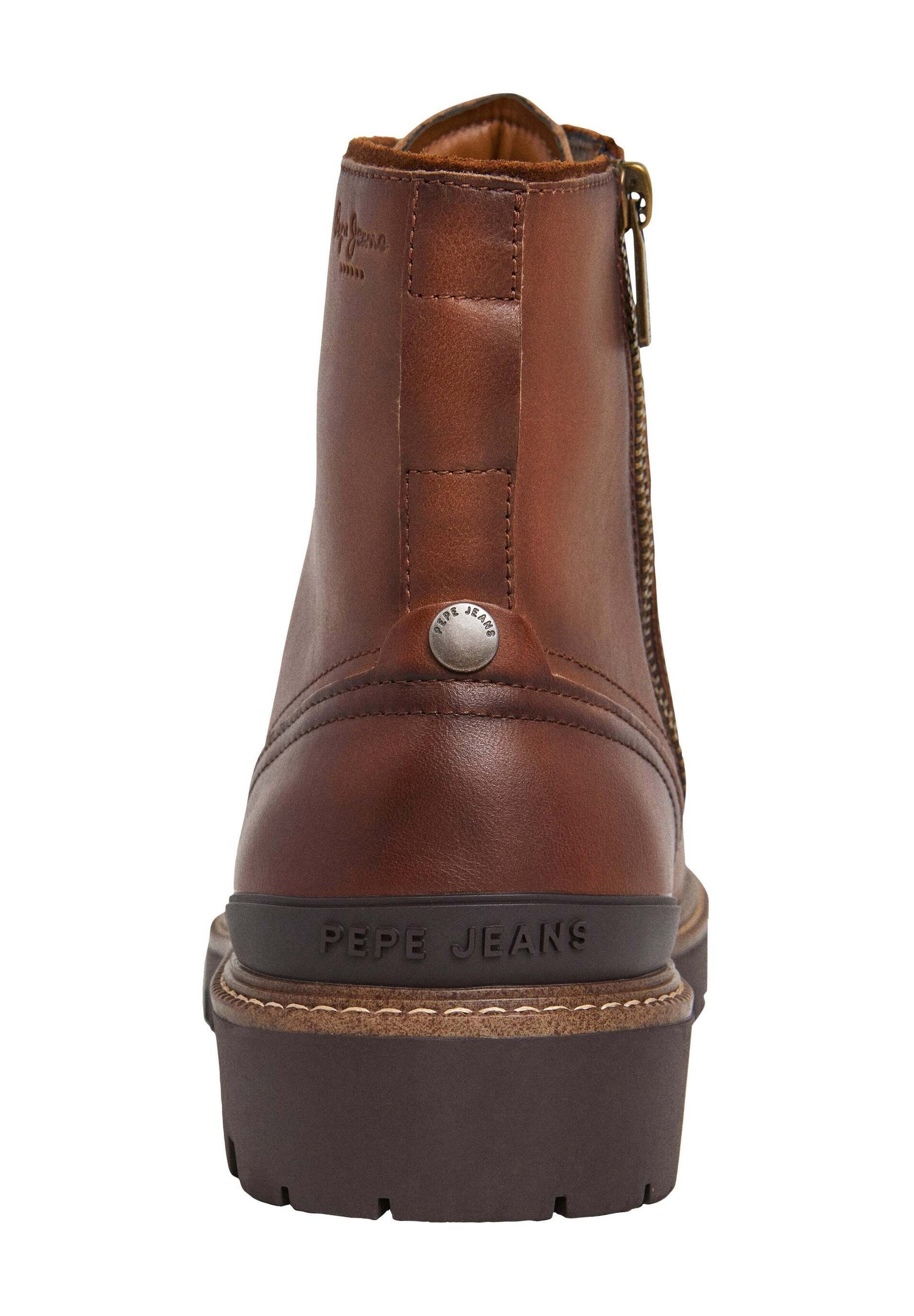 Pepe Jeans RYAN BRIT M - Schnürstiefeletten - Cognacbraun