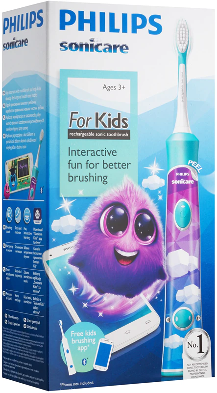 Philips Sonicare For Kids HX6322/04 sonická elektrická zubná kefka pre deti s Bluetooth pripojením