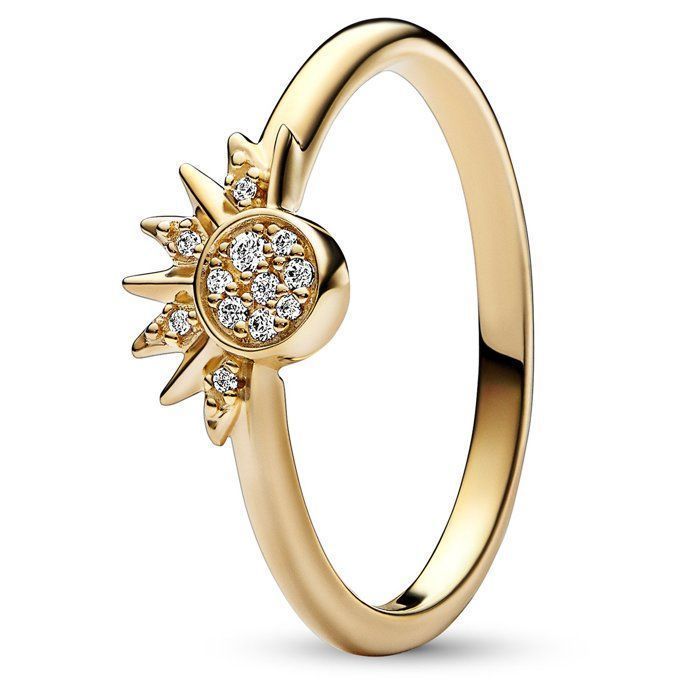 Anillo - PANDORA - 162674C01-52 - Chapado en oro - Circonita cúbica - Talla 52