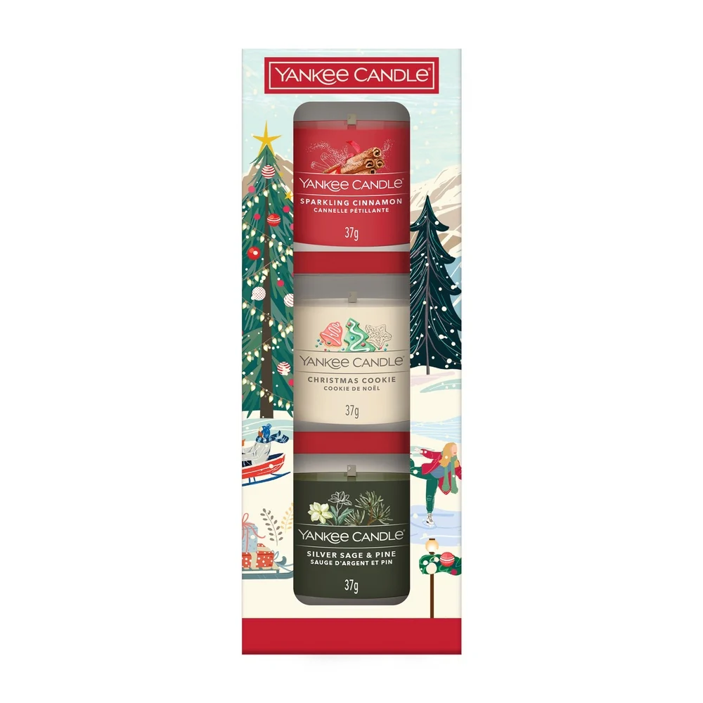 Filled Votive Candles Confezione Regalo 3 Candele Votive - CHRISTMAS CLASSICS SET - Candela Profumata