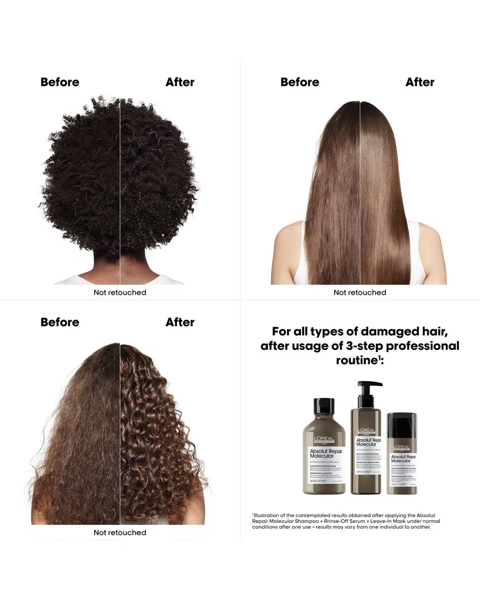 L'ORÉAL PROFESSIONNEL Absolut Repair Molecular Rinse-off ser reparator pentru păr foarte deteriorat
