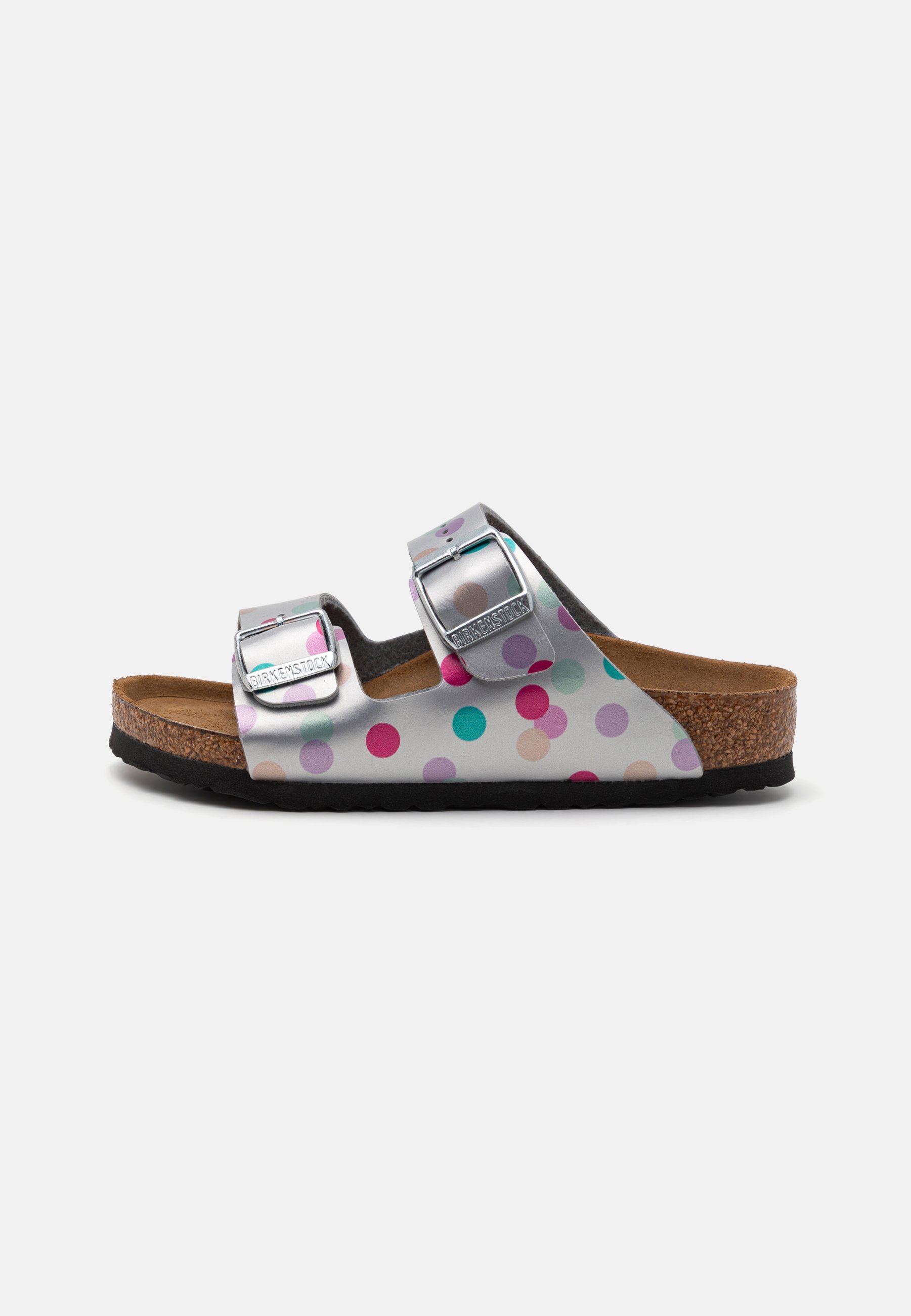 Birkenstock ARIZONA KIDS - Pantoletten - elektrisches Metallic-Silber